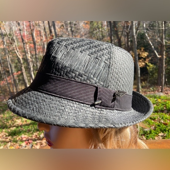 Vintage Black w/ white Chevrons Fedora Tailor Made - Picture 2 of 10